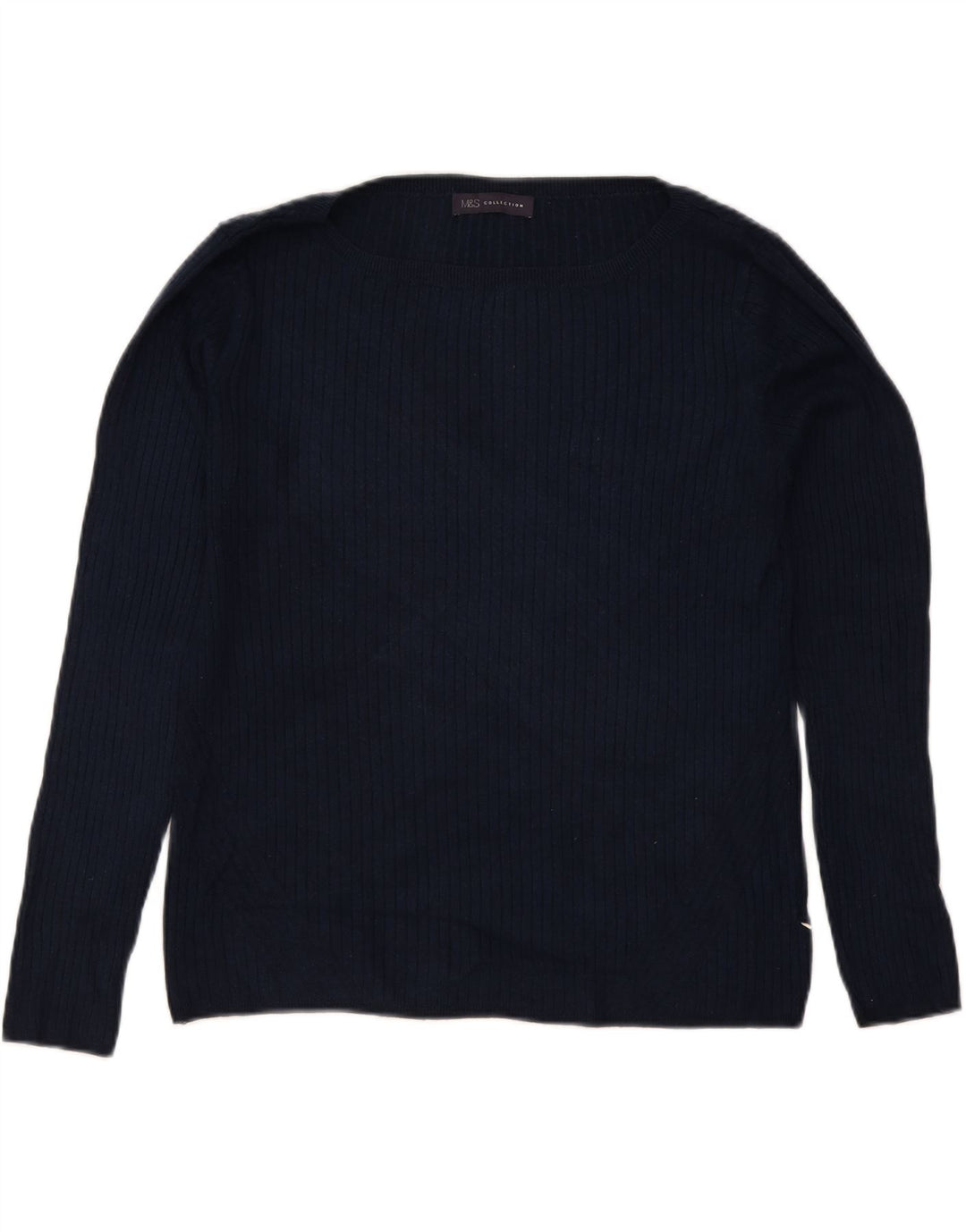 Marks & Spencer Damen-Pullover mit U-Boot-Ausschnitt, Gr. 12, mittleres Marineblau
