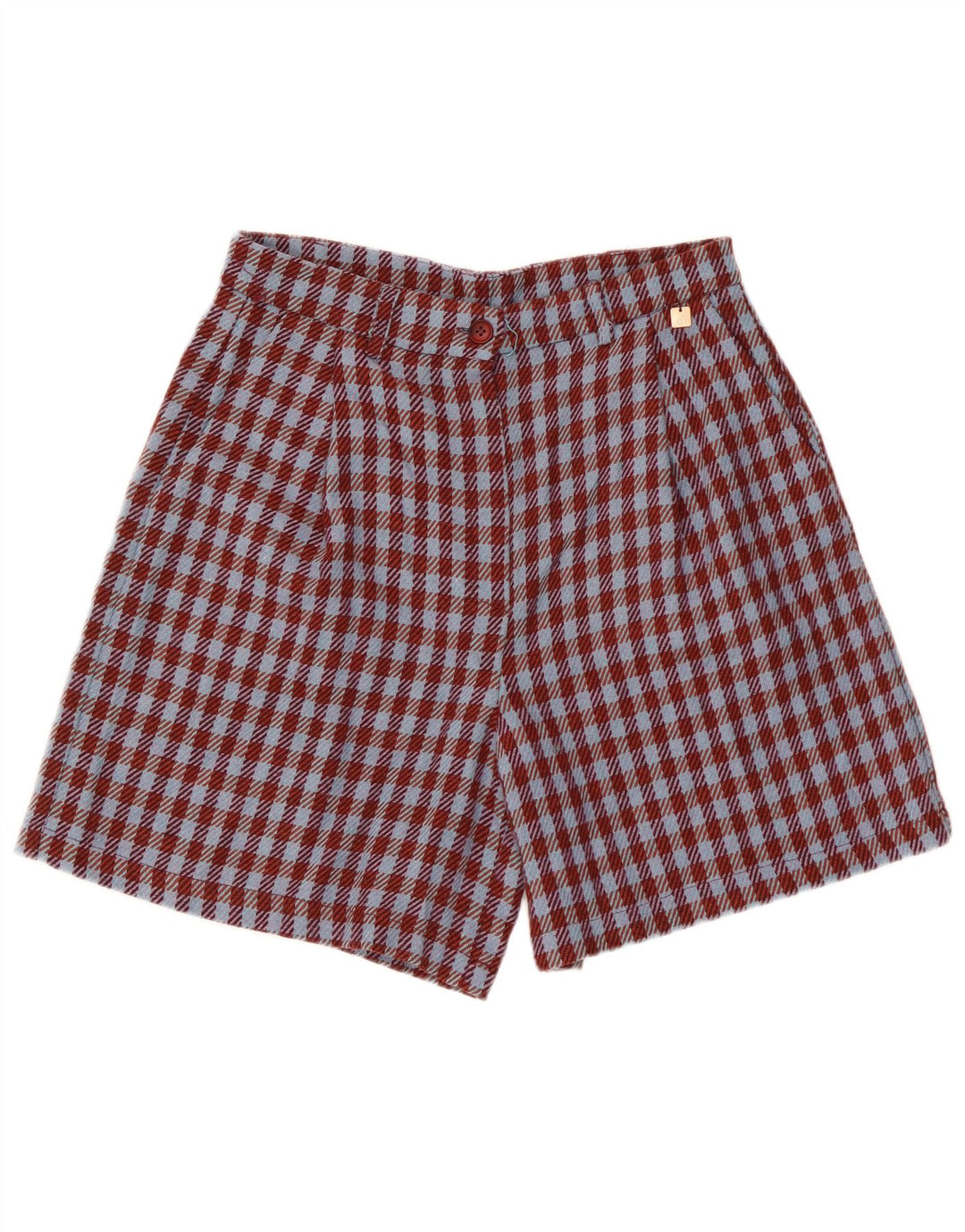 Vintage Damen Casual Shorts IT 42 Medium W28 Burgund Hahnentritt