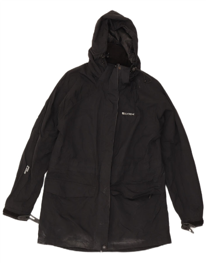 Mountain Warehouse Damen-Regenmantel mit Kapuze, UK 12, Mittelschwarzes Nylon