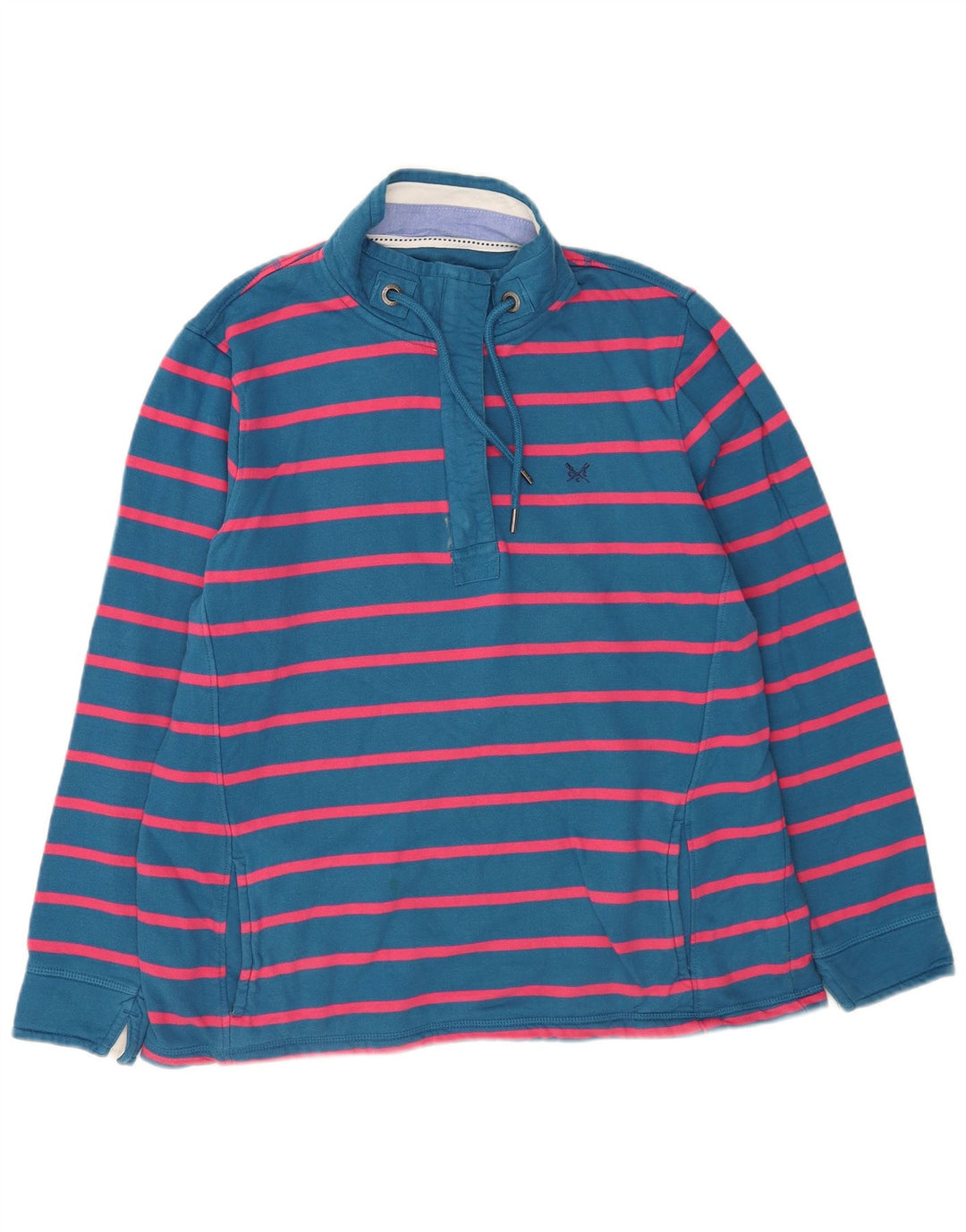 Crew Clothing Damen-Sweatshirt in Übergröße, Gr. 40, Größe L, blau gestreift