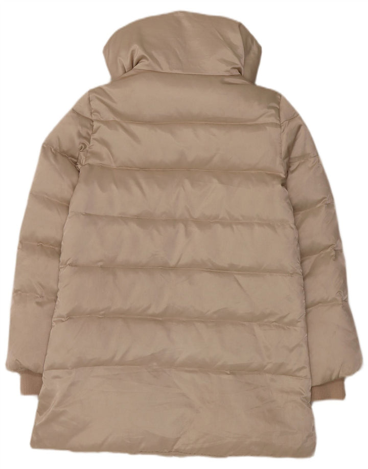 Moschino Damen Duffle gepolsterter Mantel UK 14 Large Beige Polyester