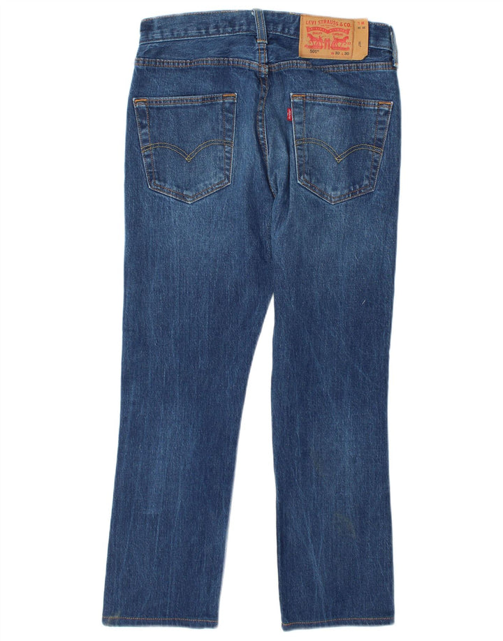 Levi's Herren 501 Straight Jeans W30 L25 Blaue Baumwolle