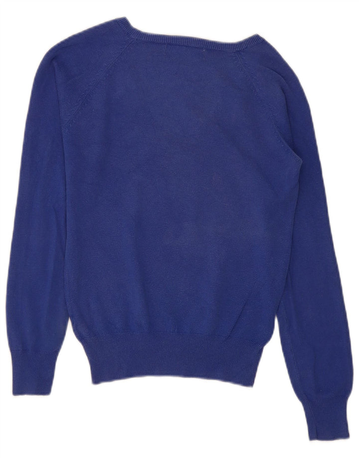 Zara Damen-Pullover mit V-Ausschnitt, Gr. 10, Größe S, Blau