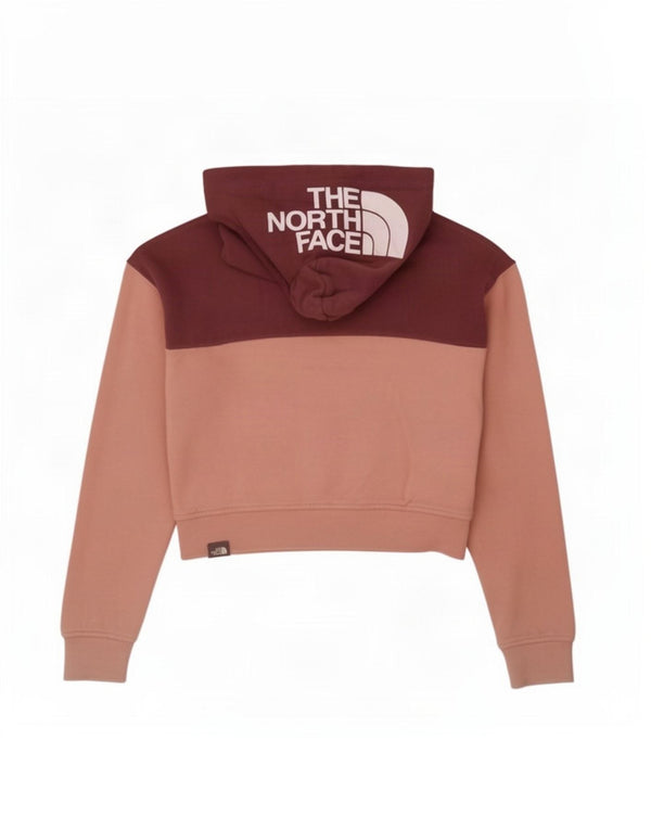 The North Face Crop Hoodie-Pullover für Mädchen, 9–10 Jahre, mittelrosa, Farbblock