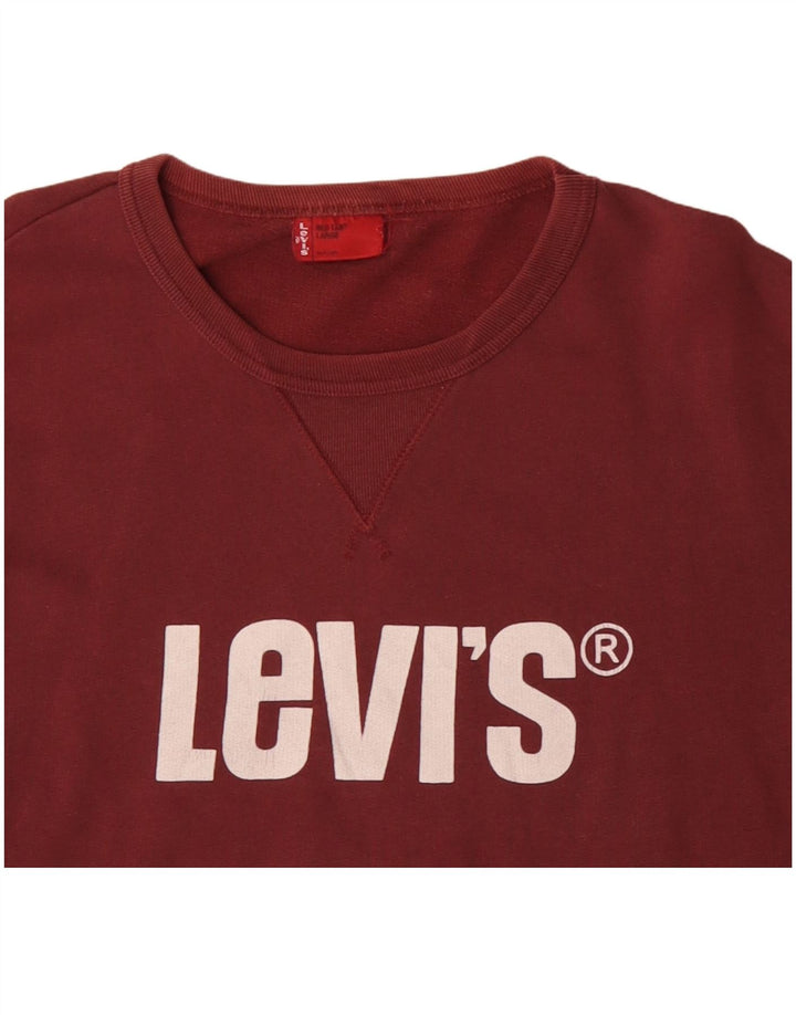 Levi's Herren-Sweatshirt mit Grafik, groß, kastanienbraune Baumwolle