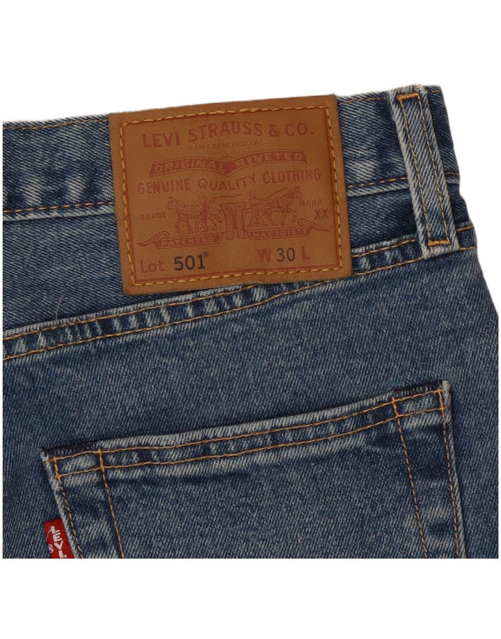LEVI'S Herren 501 Denim Shorts W30 mittelblaue Baumwolle