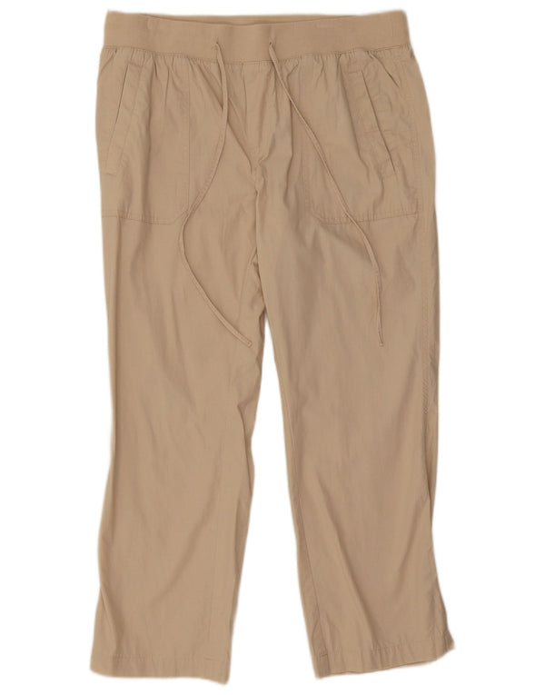 Marks & Spencer Kurze Chino-Hose für Damen, UK 14, Größe L W32 L26, Beige