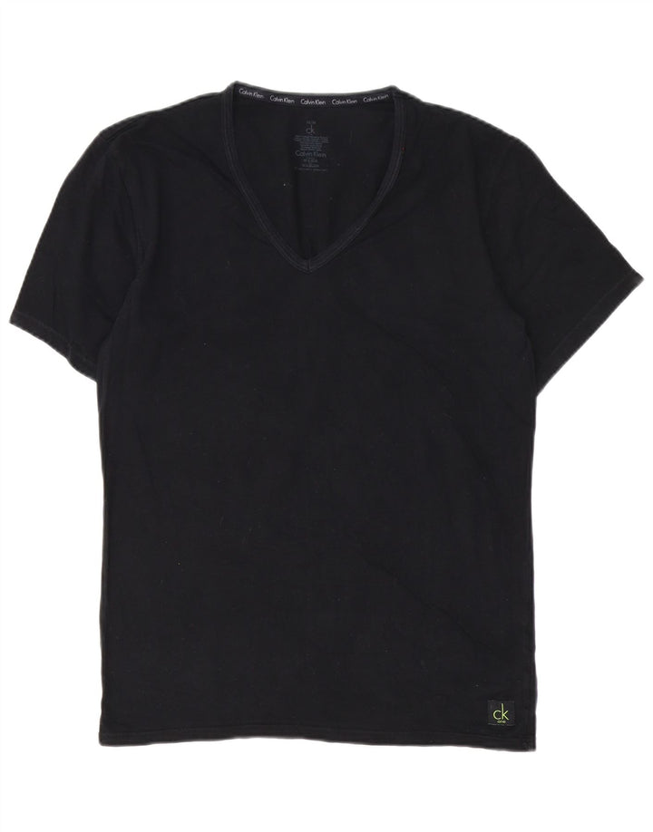 Calvin Klein Herren T-Shirt Top Medium Schwarz Baumwolle