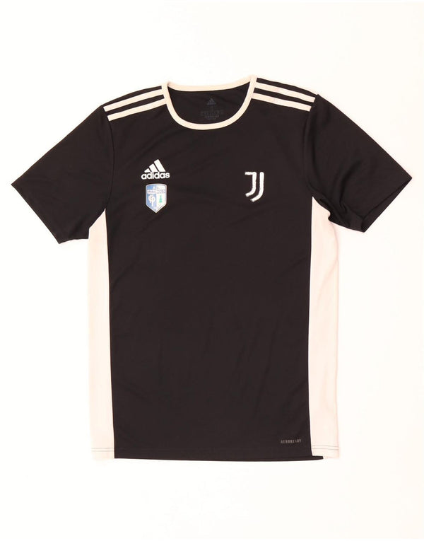 Adidas Herren Juventus Graphic T-Shirt Top Small Schwarz Colourblock Polyester
