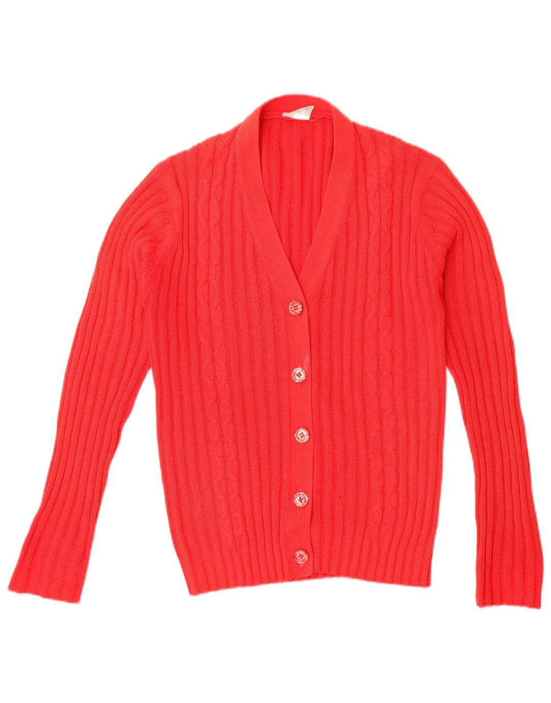 Vintage Damen Cardigan Pullover IT 42 Mittelrotes Acryl