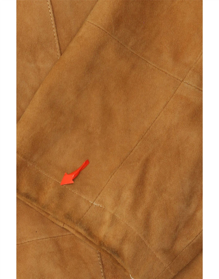 Vintage Herren Wildlederjacke EU 54 2XL Beige Leder