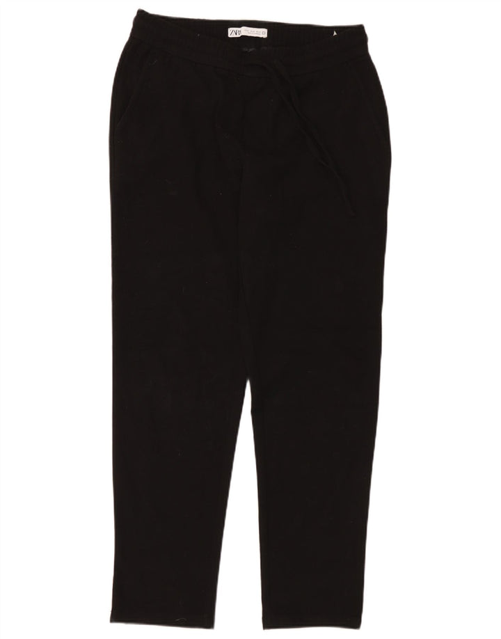 Zara Herren Tapered Chino Hose Medium W31 L29 Schwarz Polyester
