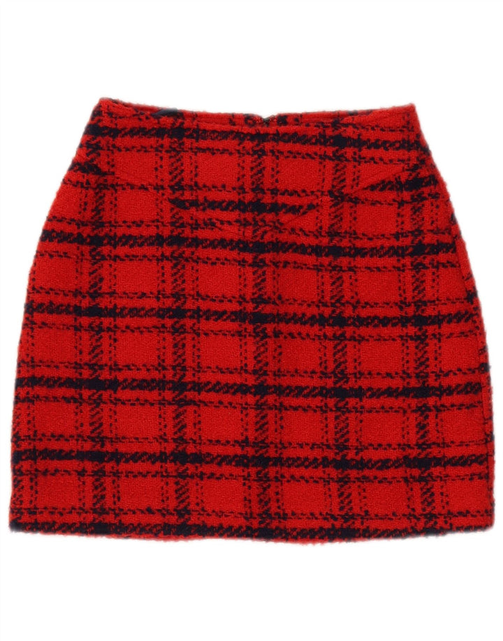 Piombo Damen Minirock IT 38 XS W26 Rot kariertes Polyester