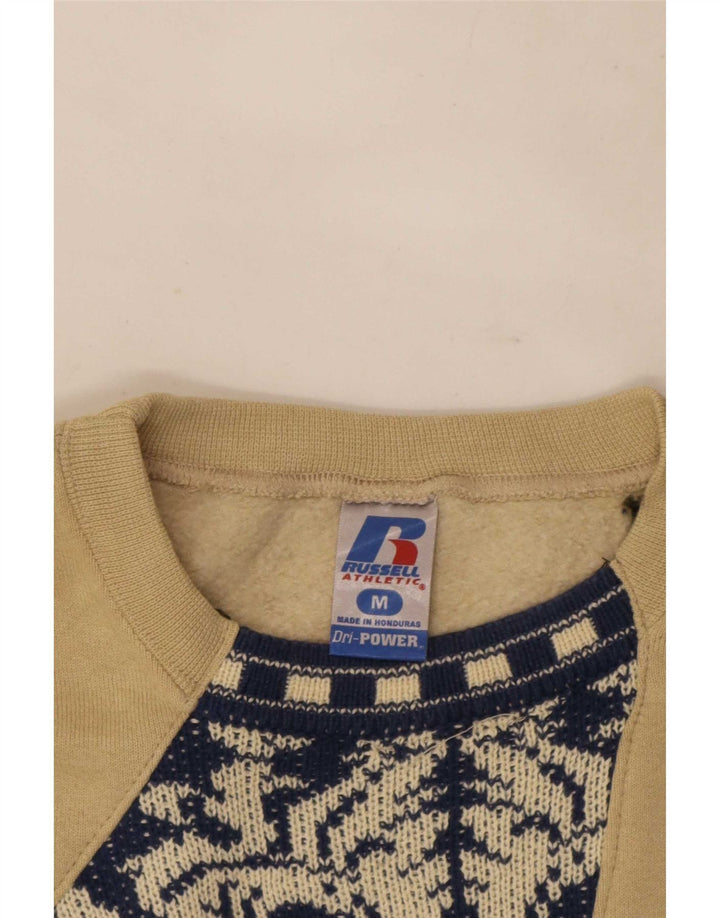 Russell Athletic Damen Dri-Power Sweatshirt Pullover UK 14 Medium Beige