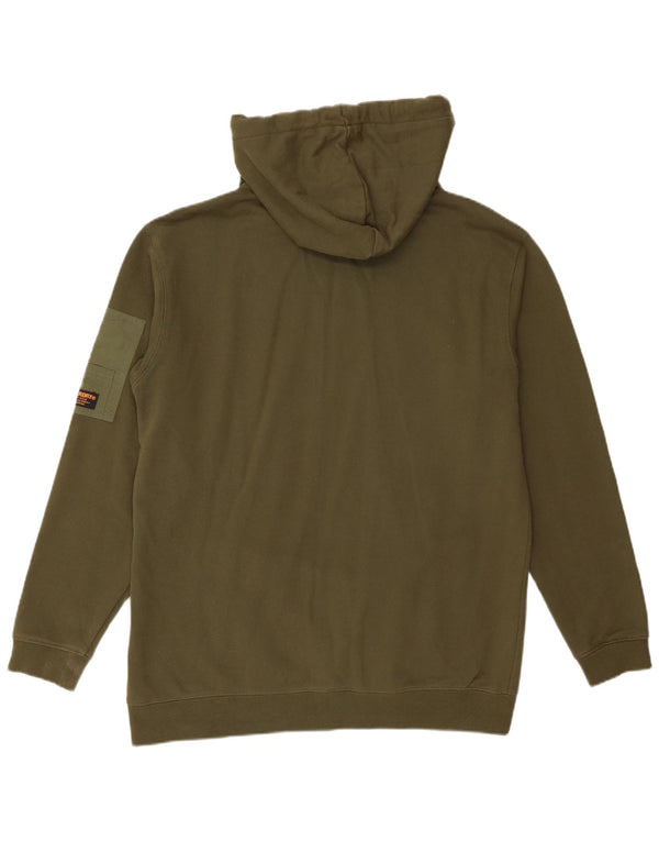 Superdry Herren-Kapuzenpullover mit lockerer Passform, Größe S, Grün, Baumwolle