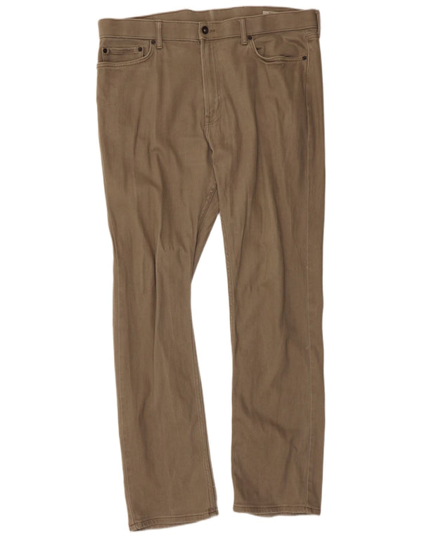 Marks & Spencer Damen Straight Regular Freizeithose W40 L33 Beige