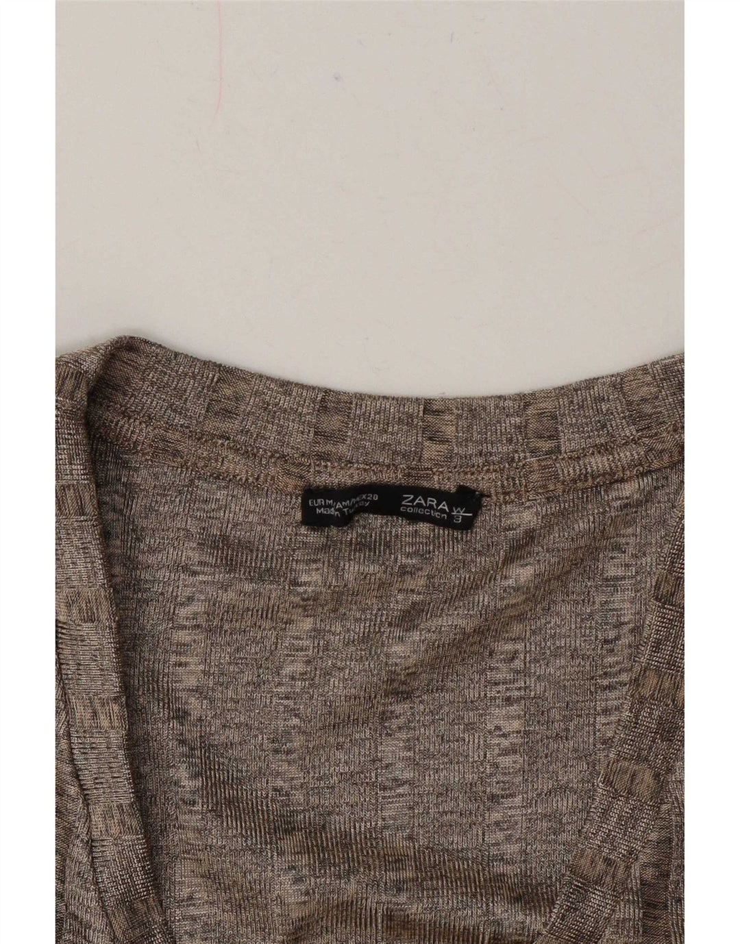 Übergroßes T-Shirt-Kleid von Zara für Damen, UK 14, Mittelgrau gestreift