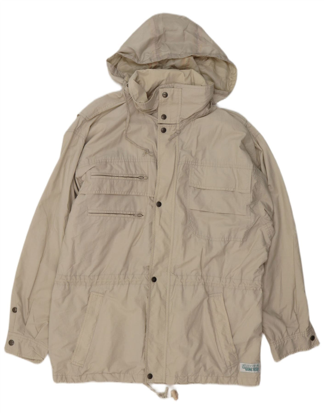 KLEPPER Herren Gore-Tex Hooded Utility Jacke UK 38 Mittelbeige Baumwolle