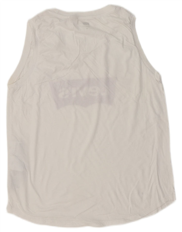 LEVI'S Damen-Top mit Grafik, UK 14, mittelweiße Baumwolle