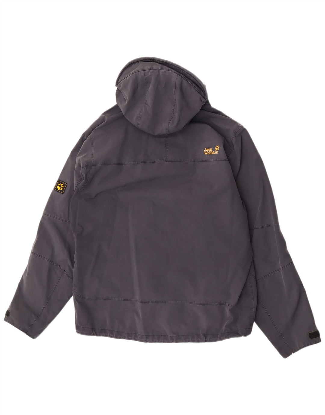 Jack Wolfskin Herren-Regenjacke mit Kapuze, UK 40/42, großes marineblaues Polyamid