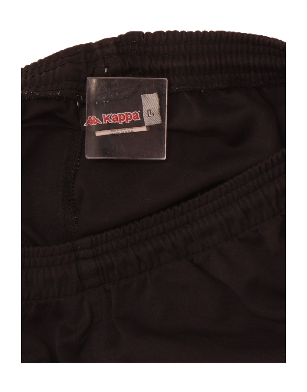 KAPPA Herren-Sportshorts, groß, schwarze Baumwolle