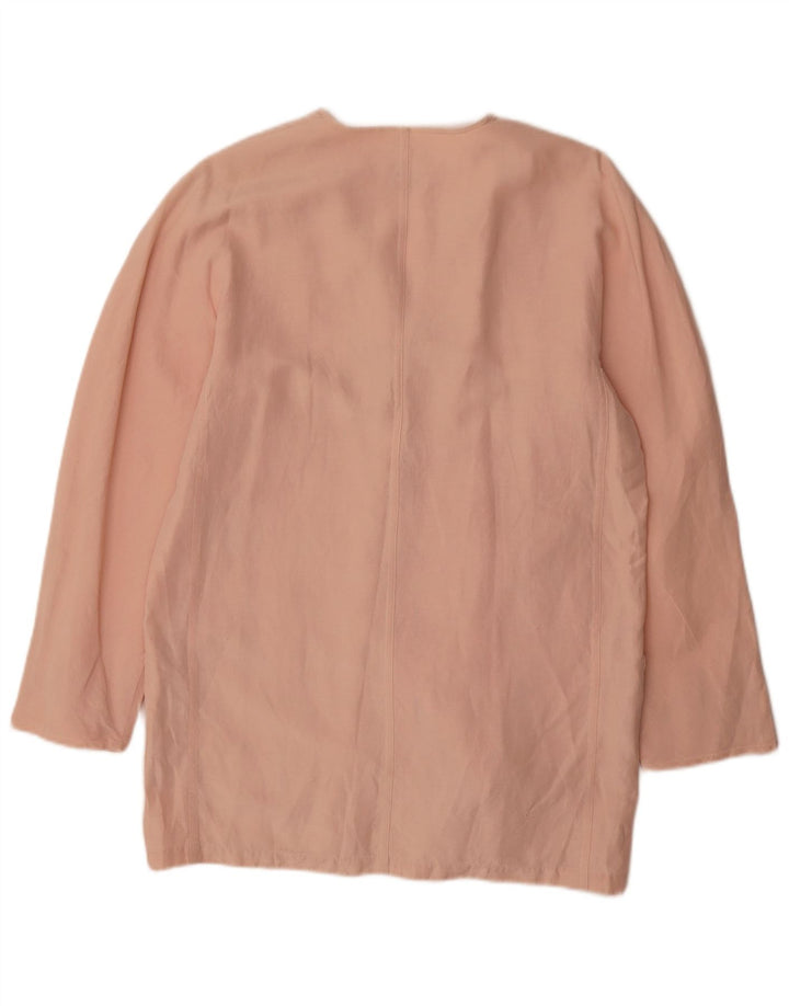 Max Mara Herren-Blazer mit 3 Knöpfen, UK 12, Mittelrosa, Leinen