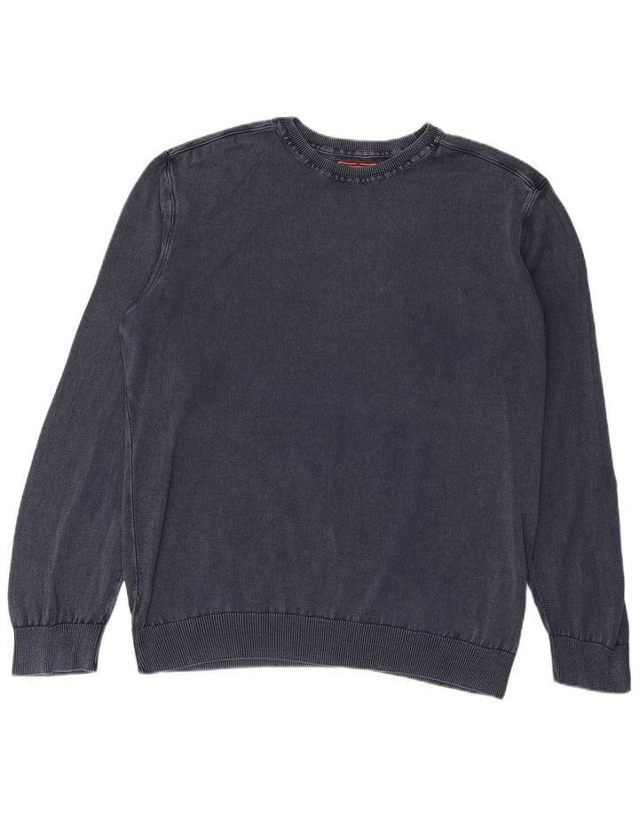 Marlboro Classics Herren-Pullover mit Rundhalsausschnitt, 3XL, Marineblau
