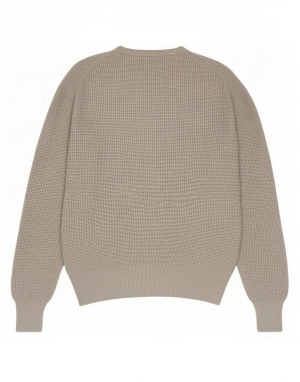 All Saints Mens Crew Neck Jumper Sweater Medium Grey Cotton