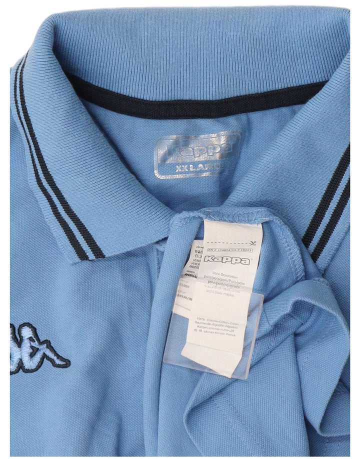 Kappa Herren Poloshirt 2XL Blau Baumwolle