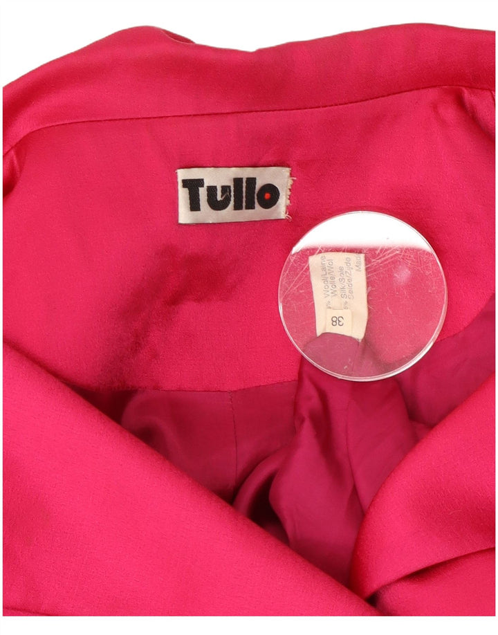 TULLO Damen-Blazerjacke mit 3 Knöpfen, EU 38, mittelrosa Wolle