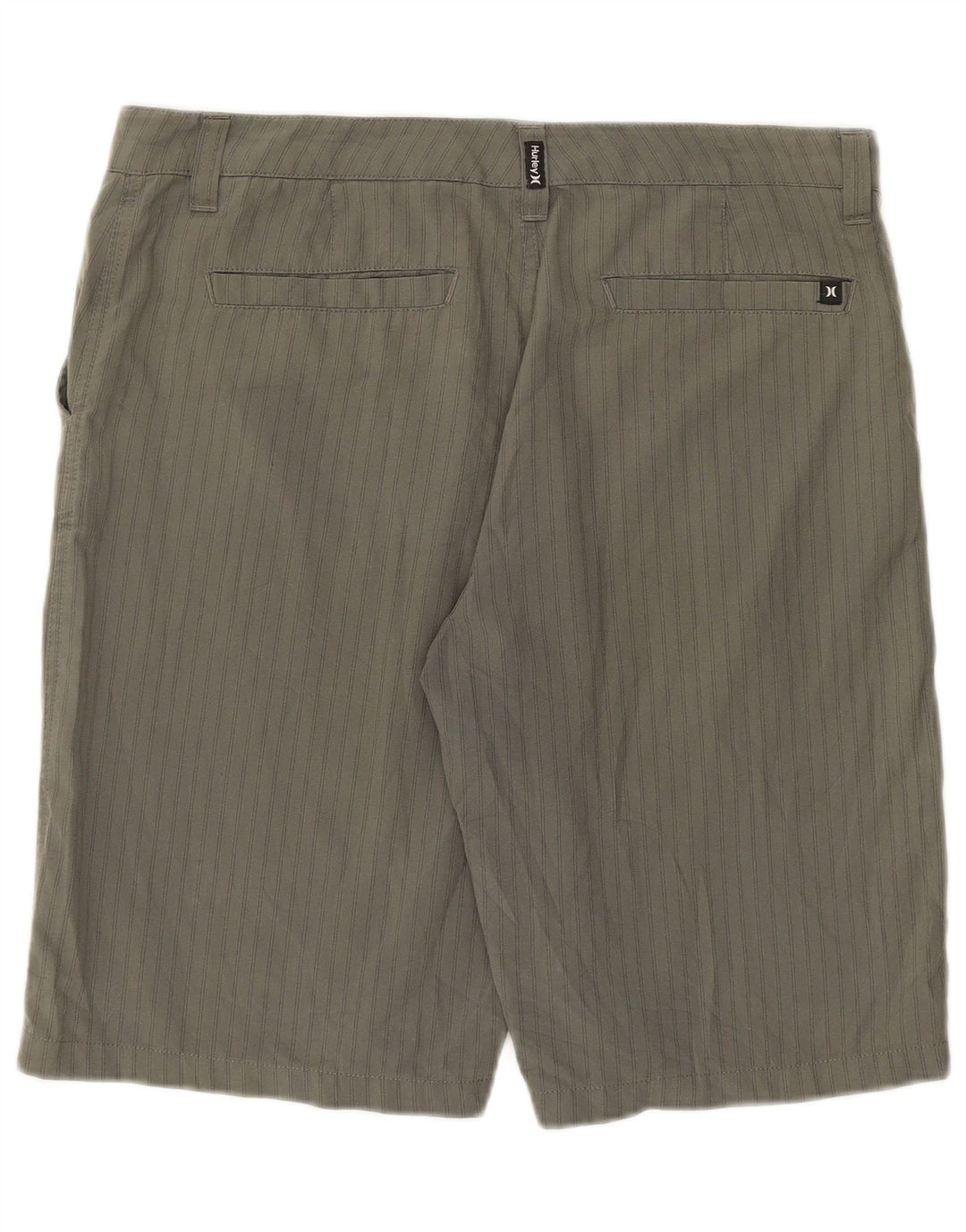 Hurley Herren-Chinoshorts, Größe L, W34, grau gestreift, Polyester