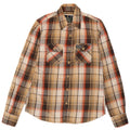 SUPERDRY Herren-Flanellhemd, groß, braun kariert, Baumwolle