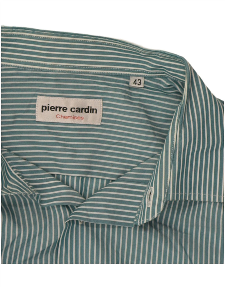 Pierre Cardin Herrenhemd Größe 43 XL Blauer Nadelstreifen