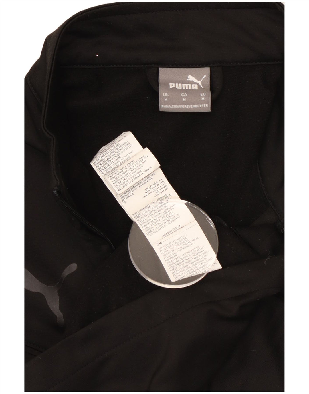 Puma Herren-Trainingsanzug-Oberjacke, Mittelschwarzes Polyester