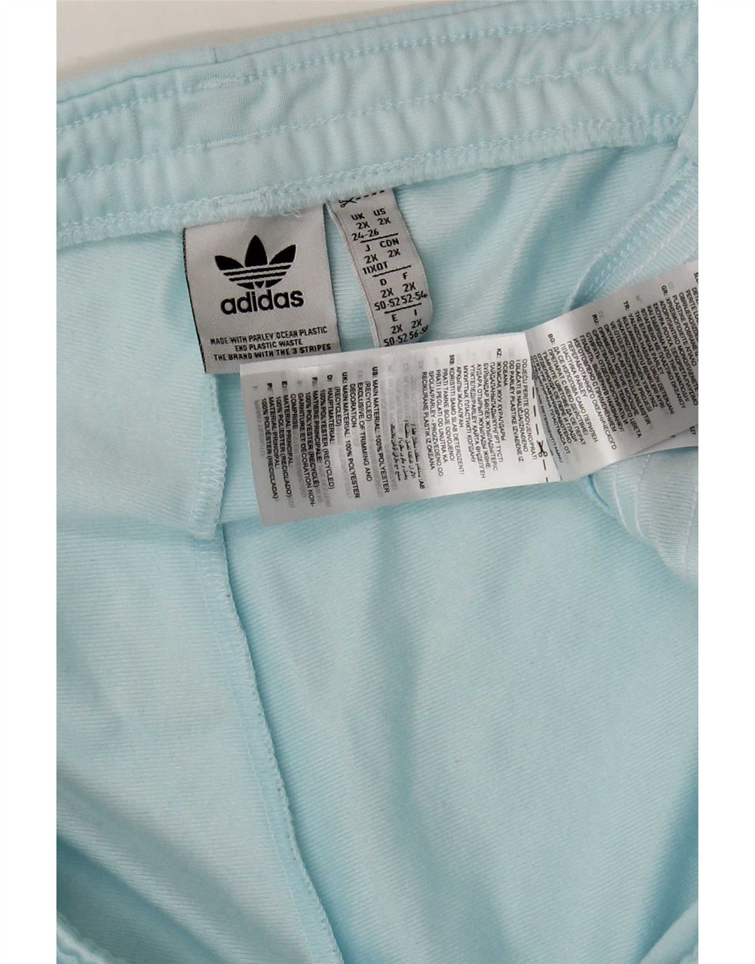 Adidas Damen Trainingshose UK 24/26 2XL Blau Polyester