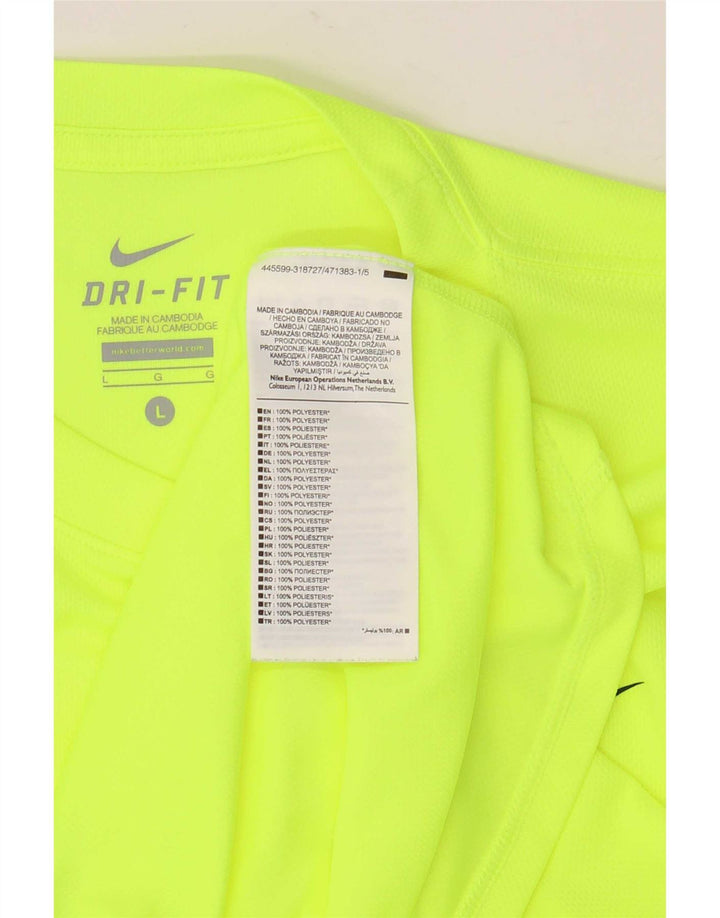 Nike Herren Dri Fit Grafik-T-Shirt-Oberteil, großes grünes Polyester