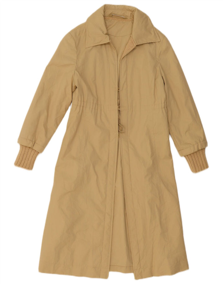 Pinko Damen Trenchcoat UK 12 Medium Beige Polyester