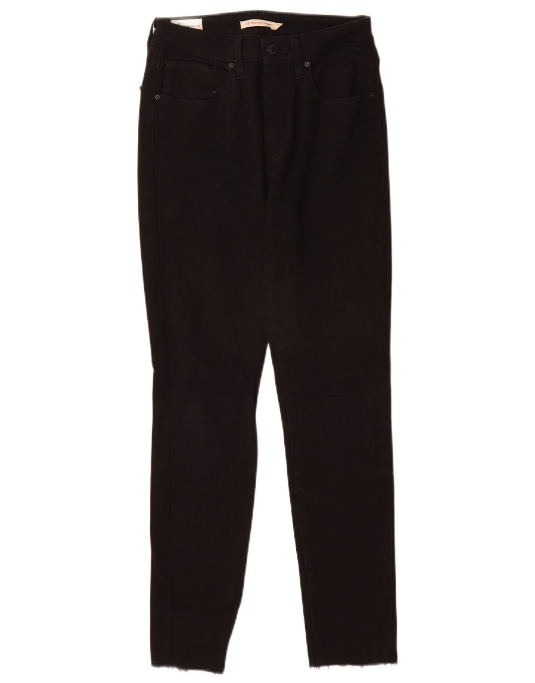 LEVI'S Damen 721 High Rise Skinny Jeans W27 L28 Schwarze Baumwolle