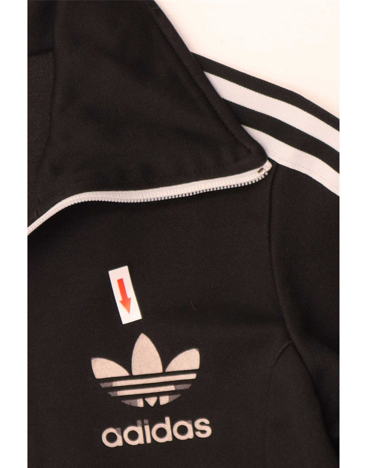 Adidas Damen Trainingsanzug Top Jacke EU 34 XS Schwarz Baumwolle