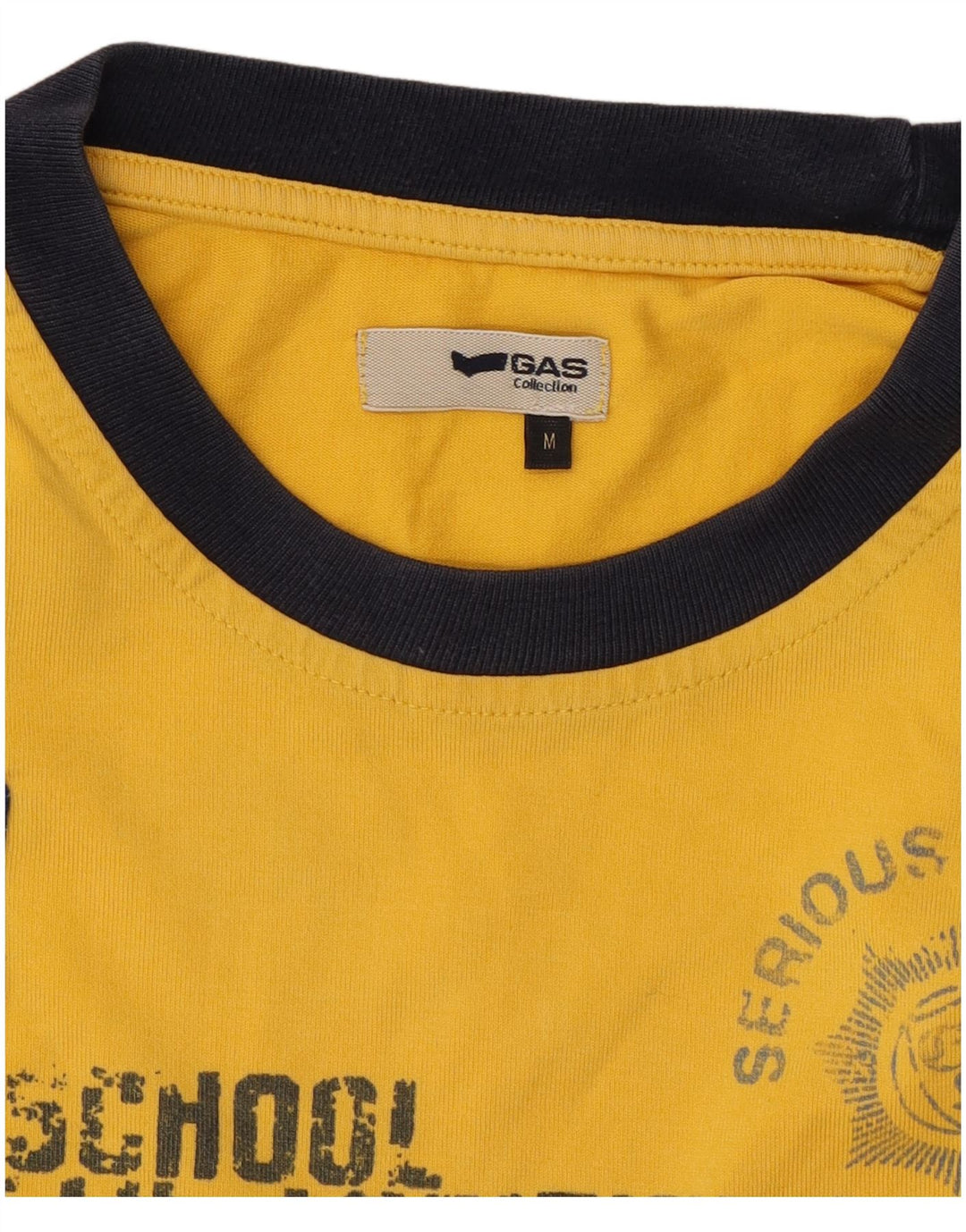 Gas Herren Graphic Top Langarm Mittelgelb