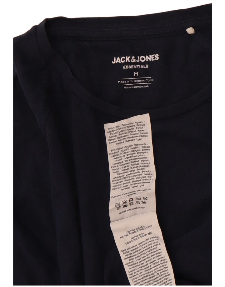 JACK & JONES Herren-T-Shirt-Oberteil aus Baumwolle in mittlerem Marineblau
