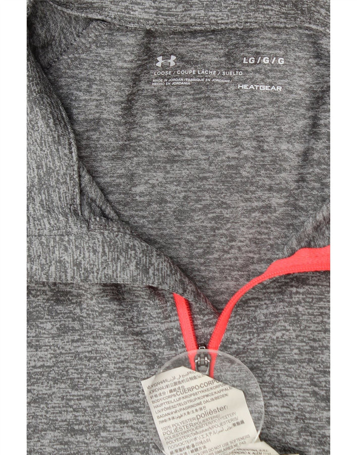 Under Armour Damen Heat Gear Pullover Trainingsanzug Top UK 14 Large Grau
