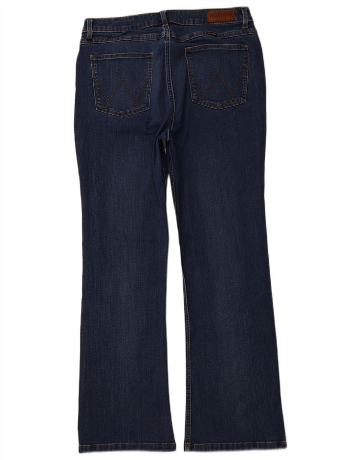 WRANGLER Damen Bootcut Jeans W31 L30 Blaue Baumwolle