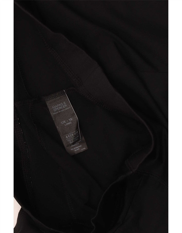 Marks & Spencer Damen-Trainingshose, Gr. 42, Größe L, Schwarz, Polyester