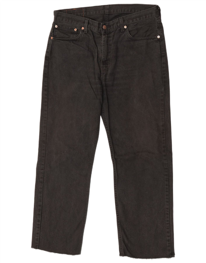 Levi's Herren 751 Straight Jeans W36 L28 Schwarze Baumwolle