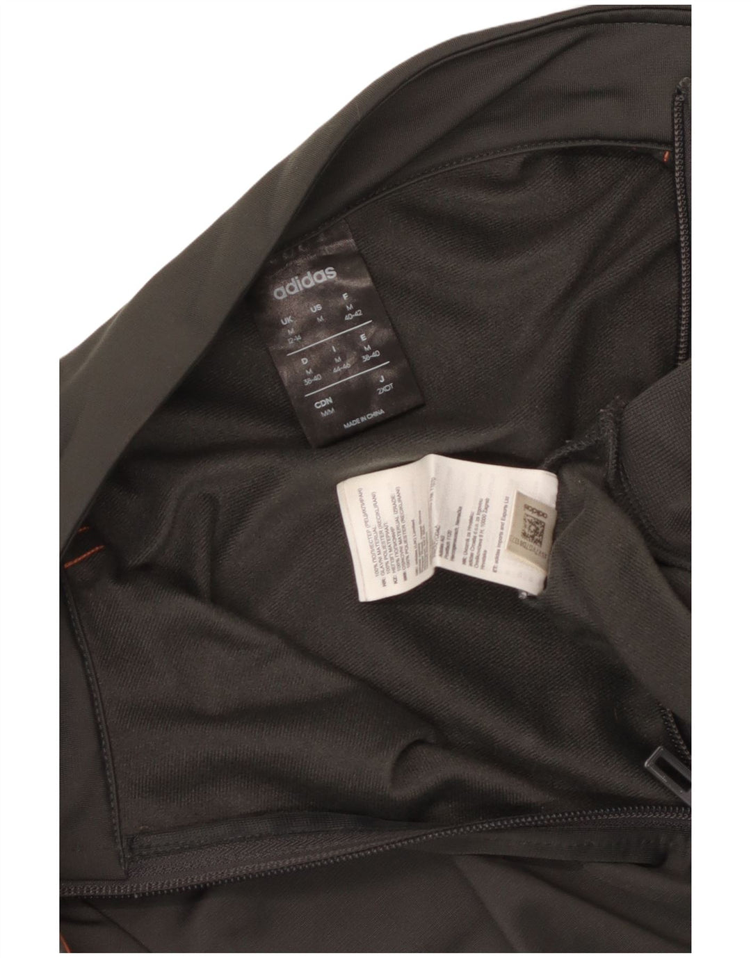 Adidas Damen Trainingsanzug Top Jacke UK 12/14 Mittelgraues Polyester