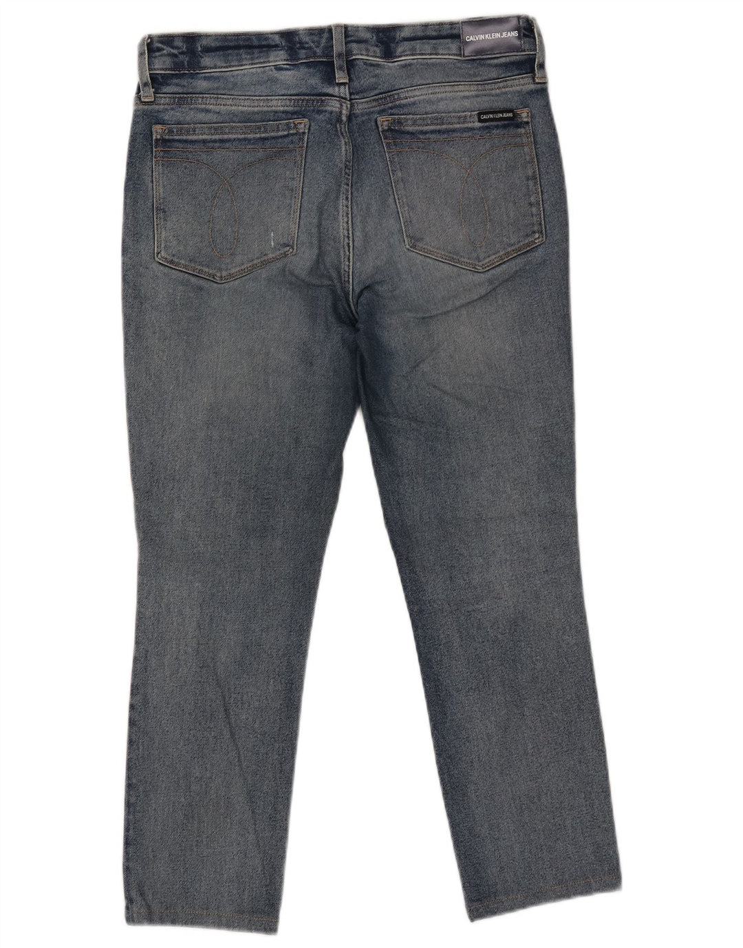 CALVIN KLEIN Herren Distressed Cropped Slim Jeans W30 L25 Blau