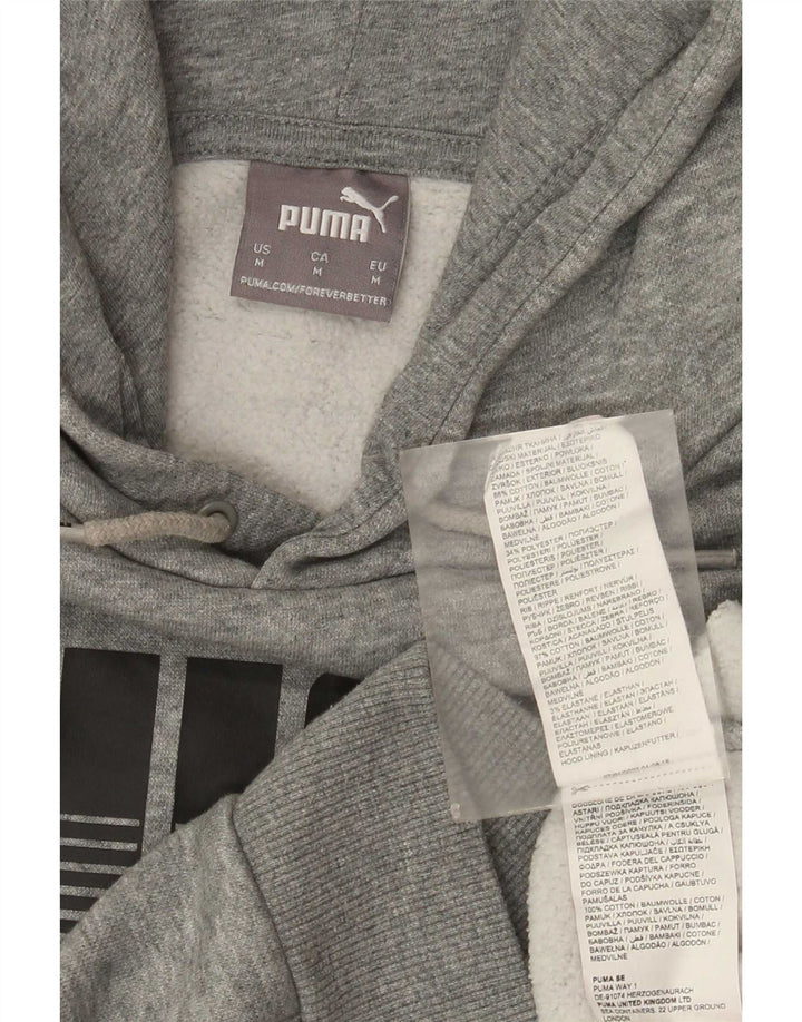 Puma Herren Graphic Hoodie Pullover mittelgraue Baumwolle