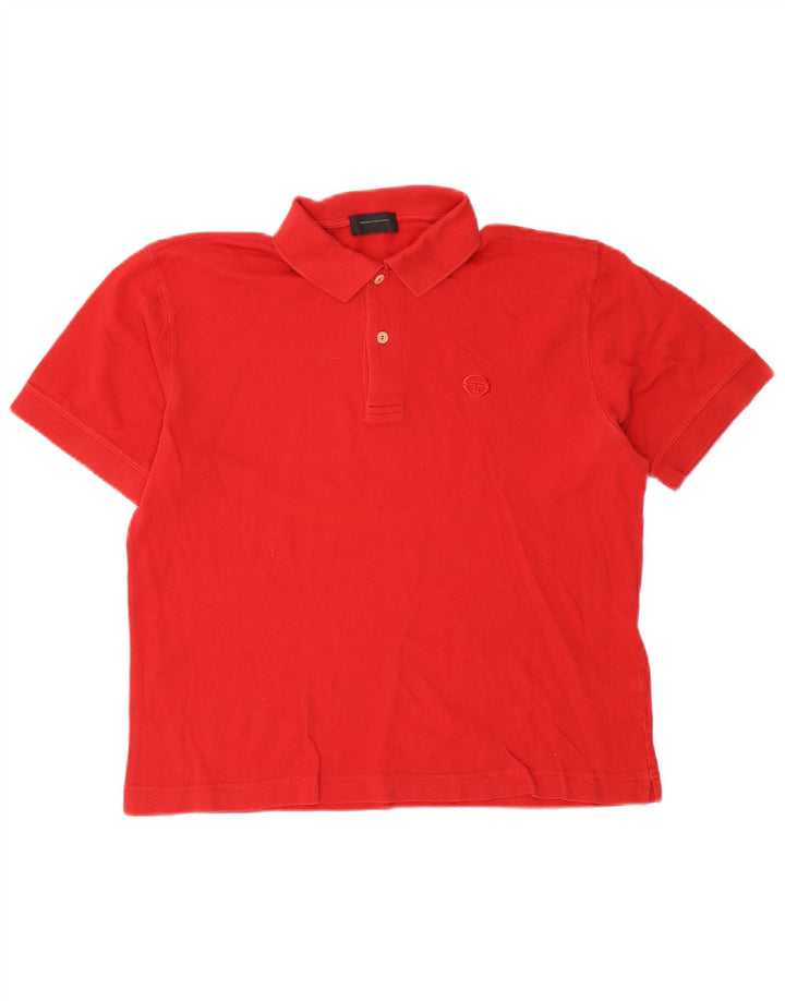 Sergio Tacchini Herren Poloshirt IT 44 XS Rote Baumwolle