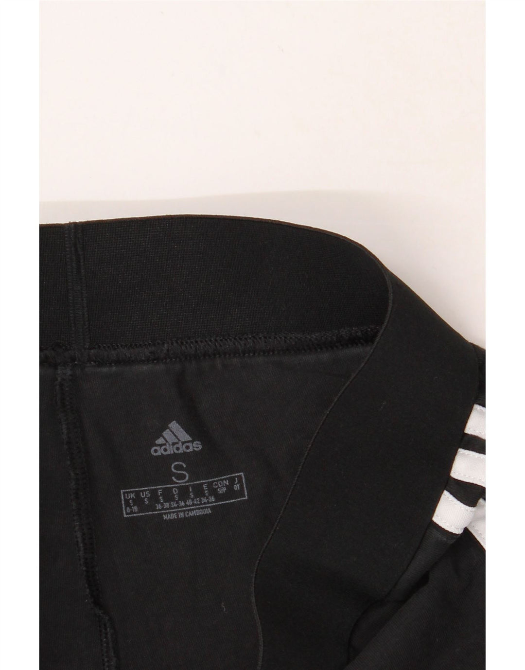 ADIDAS Womens Leggings UK 8/10 Small Black Cotton Vintage Adidas and Second-Hand Adidas from Messina Hembry 